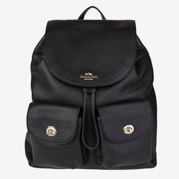 Coach Handbags - [Coach] | Billie Pebble Leather Backpack / Handbag
